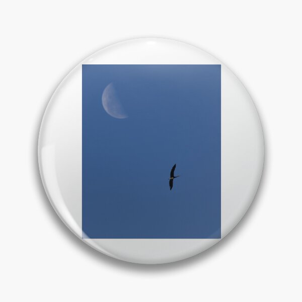 Item preview, Bird Flying Beneath a Waning Moon designed and sold by wildframe-color.