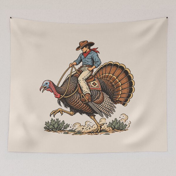 Item preview, Funny Cowboy Turkey Thanksgiving, Western Rodeo Turkey, Vintage Country Thanksgiving Humor, Cute Farm Animal, Cowboy Holiday Gift designed and sold by Cchotlan.