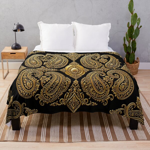 Item preview, Luxury Golden Paisley Mandala Palace Ornament designed and sold by Breezes-of-Ida.