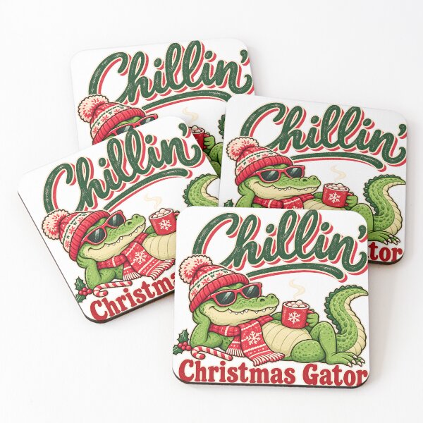 Item preview, Chillin’ Christmas Gator Funny Alligator Holiday designed and sold by DesignArtist.ia.