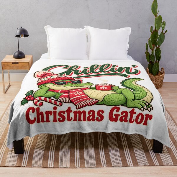 Item preview, Chillin’ Christmas Gator Funny Alligator Holiday designed and sold by DesignArtist.ia.