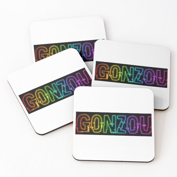 Item preview, Vibrant Cyber Rainbow Typography: "GONZOU" Neon Logo designed and sold by Zen Motif Japan.