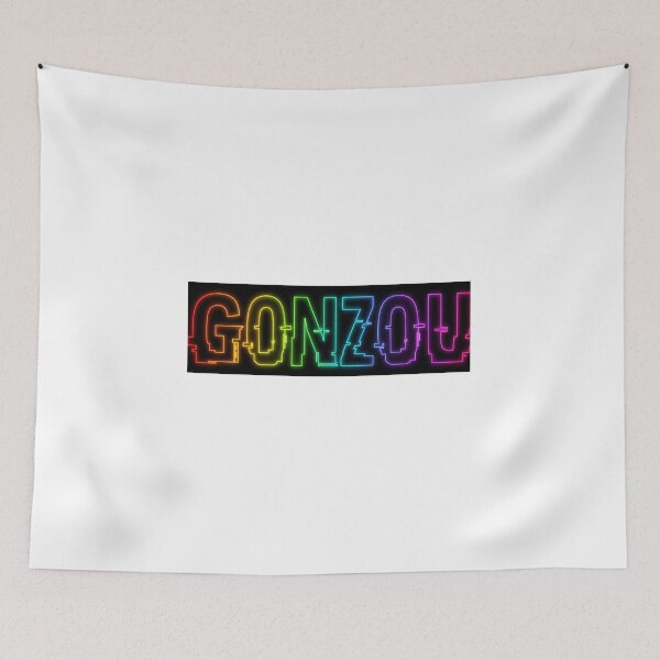 Item preview, Vibrant Cyber Rainbow Typography: "GONZOU" Neon Logo designed and sold by Zen Motif Japan.