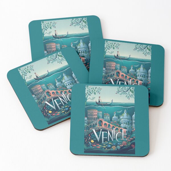Item preview, Venice Vintage Surreal Travel Poster designed and sold by ArtworkNorth.