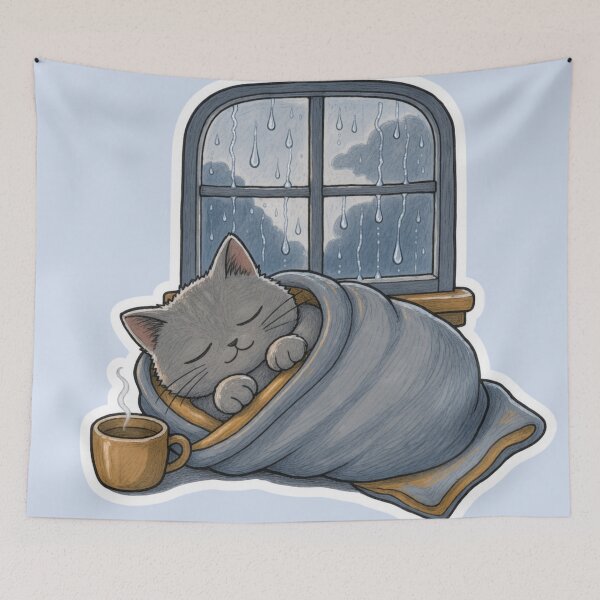 Item preview, Blanket Burrito Cat designed and sold by LenNo9881.