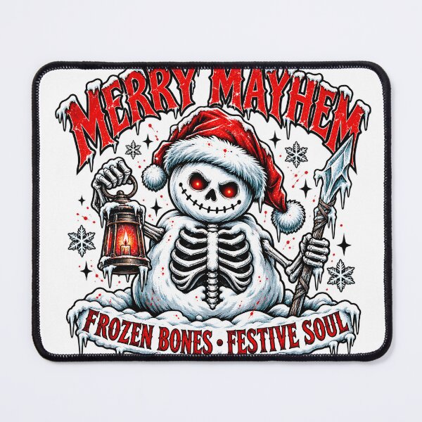 Item preview, Merry Mayhem Frozen Bones Festive Soul Skeleton Christmas designed and sold by DesignArtist.ia.