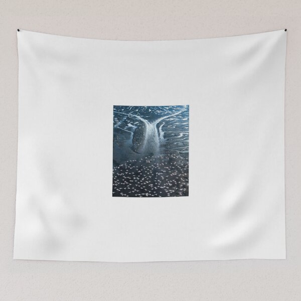 Item preview, Aerial View of Flamingos in Tidal Flats designed and sold by wildframe-color.