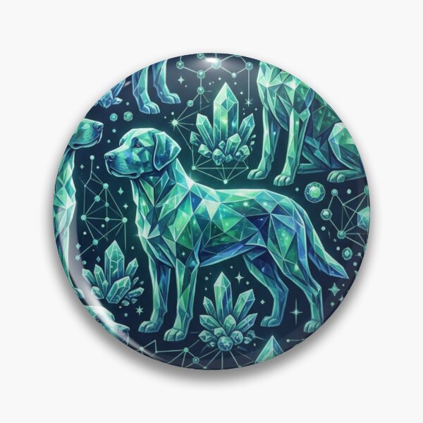 Item preview, Crystal Labradors – Cosmic Dog Geometric Pattern designed and sold by Goodthingstree.