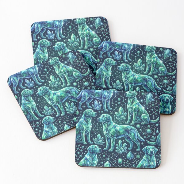 Item preview, Crystal Labradors – Cosmic Dog Geometric Pattern designed and sold by Goodthingstree.