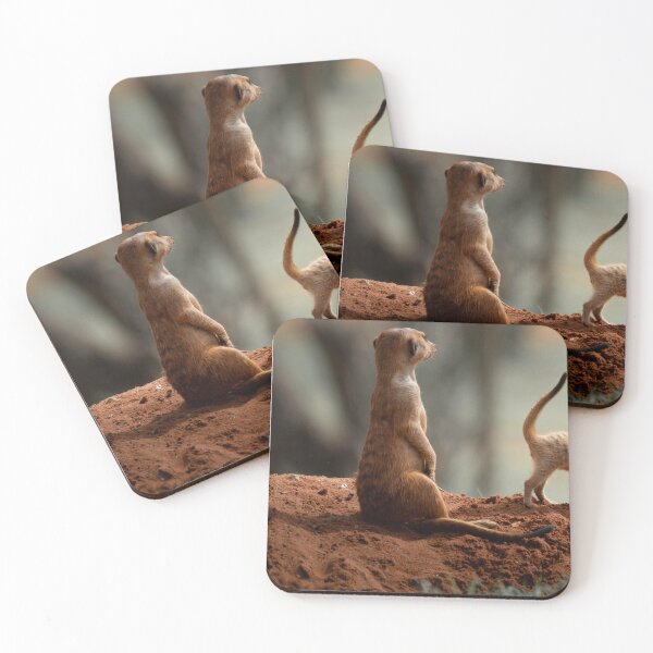 Item preview, Alert Meerkat on Red Earth designed and sold by wildframe-color.