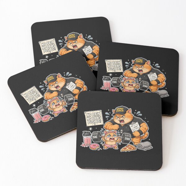 Item preview, Funny Cat Gym Coach Hamster Workout - No Pain No Paws Push It designed and sold by StrongEveryDayStore.