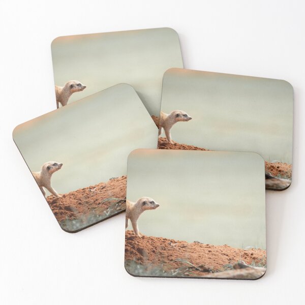 Item preview, Curious Meerkat on Red Earth designed and sold by wildframe-color.