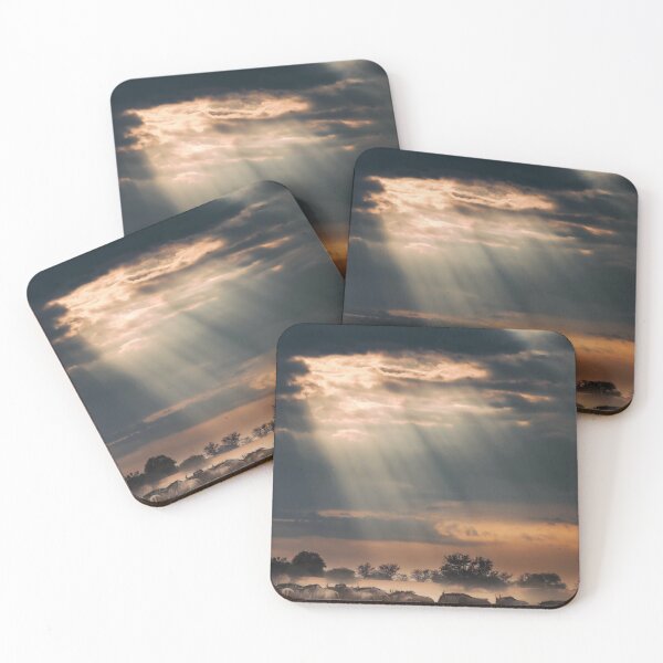 Item preview, Dramatic Light Over Wildebeest Herd at Dusk designed and sold by wildframe-color.