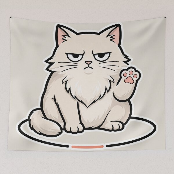 Item preview, Grumpy Office Cat Sticker designed and sold by LenNo9881.