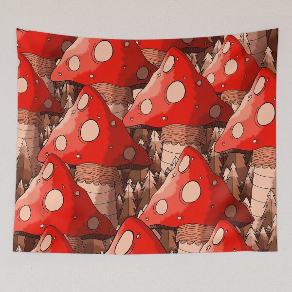 Item preview, Big mushroom forest designed and sold by Swadeillustrations.