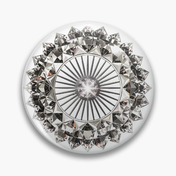 Item preview, Brilliant Diamond Silver Crystal Mandala Luxury Art designed and sold by MinimalAurashop.