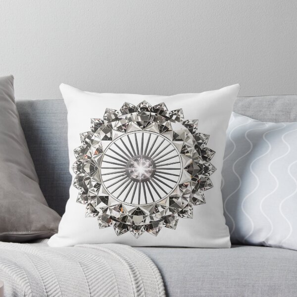 Item preview, Brilliant Diamond Silver Crystal Mandala Luxury Art designed and sold by MinimalAurashop.