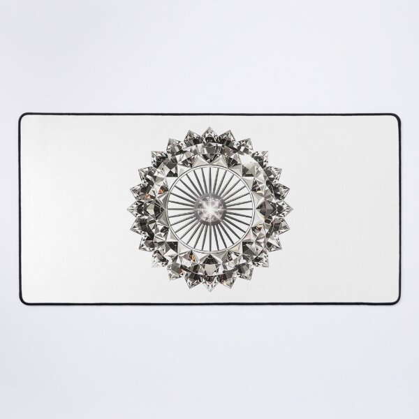Item preview, Brilliant Diamond Silver Crystal Mandala Luxury Art designed and sold by MinimalAurashop.