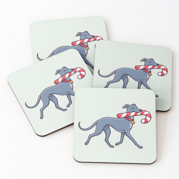 Item preview, Christmas Greyhound Carrying a Candy Cane designed and sold by Rariks.