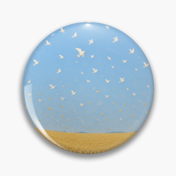 Item preview, Golden Wheat Field Birds – Surreal Minimalist Art - PLUSHIWORLD designed and sold by PLUSHIWORLDtm.