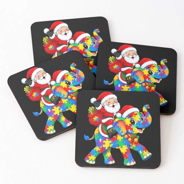 Item preview, Santa Riding Puzzle Elephant Christmas designed and sold by Noctilune.