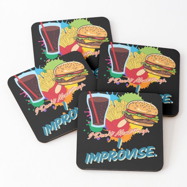 Item preview, I Don't Meal Prep I Improvise  Funny Fast Food Burger Fries  designed and sold by THMKagutsuchi.