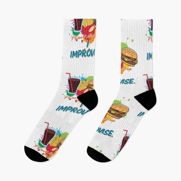 Item preview, I Don't Meal Prep I Improvise  Funny Fast Food Burger Fries  designed and sold by THMKagutsuchi.