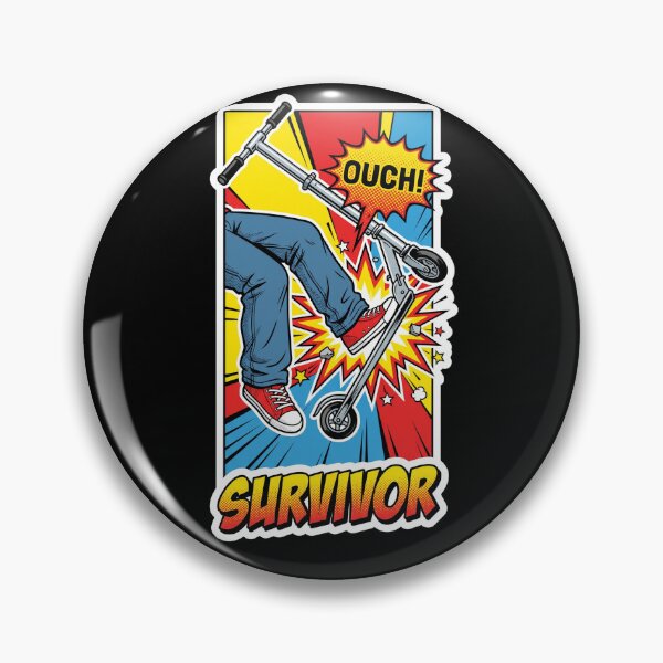 Item preview, Retro Comic Scooter Shin Survivor Funny Skate designed and sold by nvrprooo.