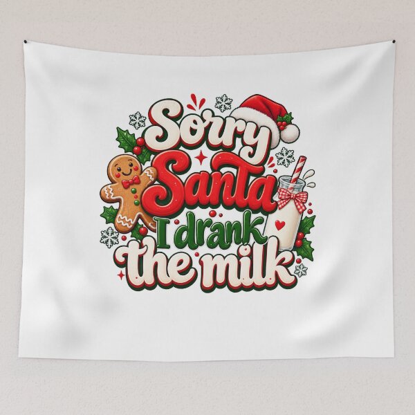 Item preview, Sorry Santa I Drank the Milk Funny Christmas Design designed and sold by LandFinStudio.