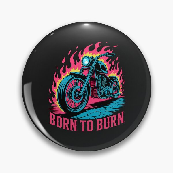 Item preview, Born to Burn, neon flaming chopper designed and sold by LV-creator.