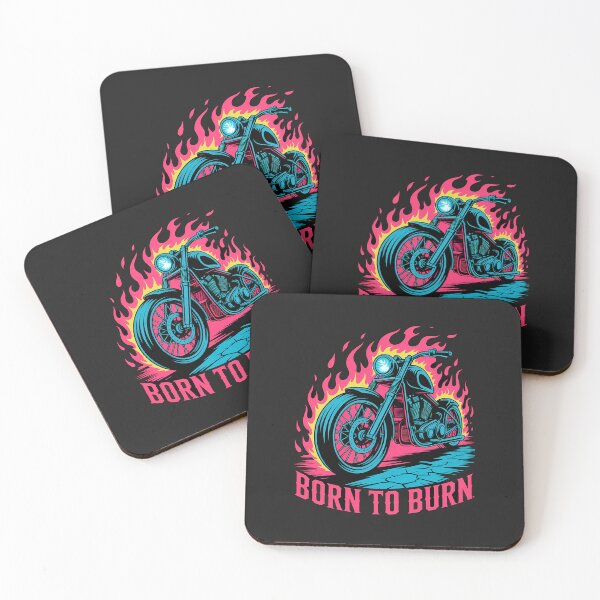 Item preview, Born to Burn, neon flaming chopper designed and sold by LV-creator.