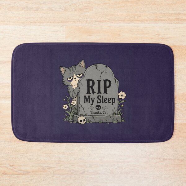 Item preview, RIP My Sleep Funny Cat Tombstone Halloween designed and sold by Glitchart66.