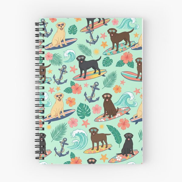 Item preview, Surfing Labradors – Tropical Dog Pattern on the Beach designed and sold by Goodthingstree.