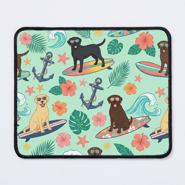 Item preview, Surfing Labradors – Tropical Dog Pattern on the Beach designed and sold by Goodthingstree.