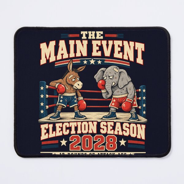 Item preview, The Main Event Election Season 2028 Funny Political Boxing Tee designed and sold by Mygoodees.