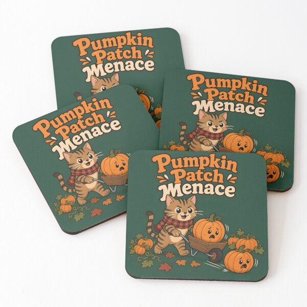 Item preview, Pumpkin Patch Menace Funny Cat Fall Halloween designed and sold by Glitchart66.