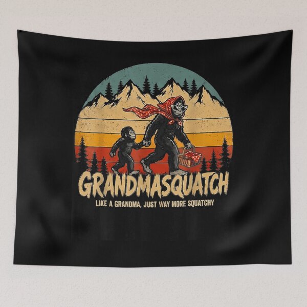 Item preview, Grandmasquatch Retro Bigfoot Graphic designed and sold by Alzasshop.