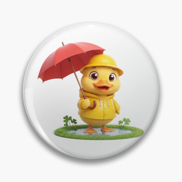 Item preview, Cute Duckling in a Yellow Raincoat designed and sold by Thanat Pattern Studio.