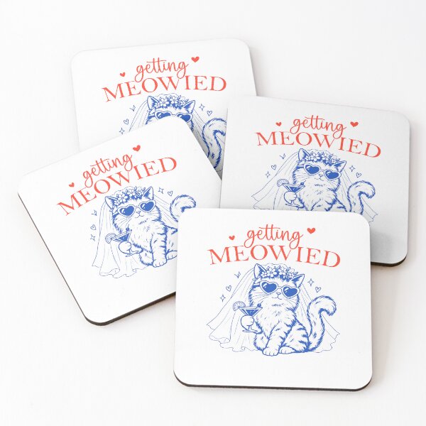 Item preview, Getting Meowied Funny Bachelorette Party Cat designed and sold by nosu-art-pod.