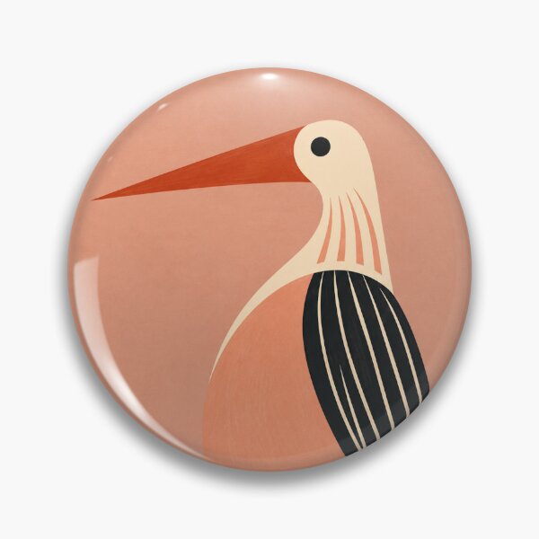 Item preview, Mid Century Dusty Rose Heron Bird Art – "The Softening" designed and sold by Filora Atelier | Bird Art.