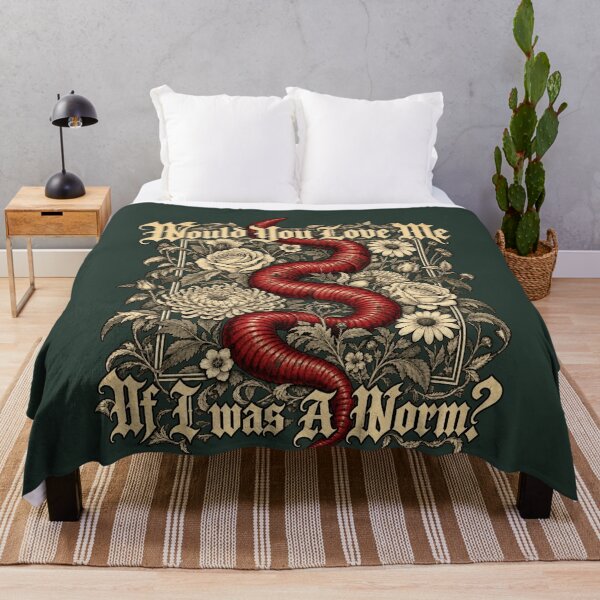 Item preview, Red Earthworm Gothic Floral Engraving Relationship Meme designed and sold by AmiGraph.