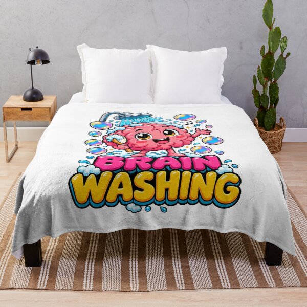 Item preview, Brain Washing Funny Pink Brain Pun designed and sold by Flamocha.
