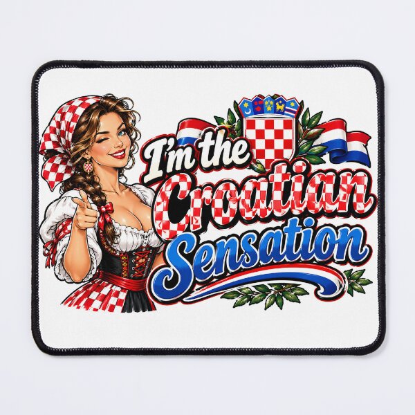 Item preview, I'm the Croatian Sensation Retro Pinup Design designed and sold by No Kings Bling.