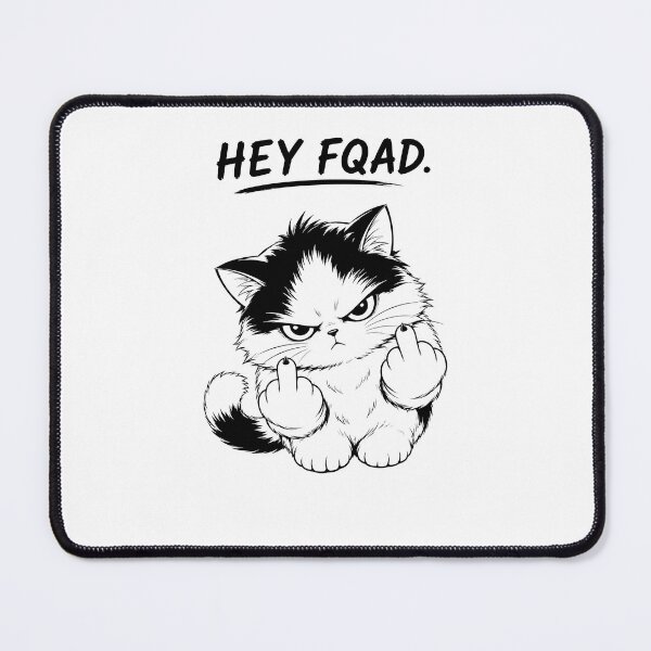 Item preview, Cheeky Cat – Dark Humor & FQAD Awareness designed and sold by Small Revolutions.