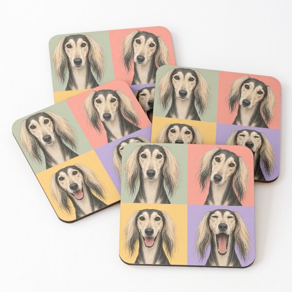 Item preview, Saluki Sighthound Portrait Pop Art designed and sold by pixiedustpaint.