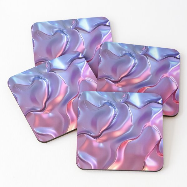 Item preview, Iridescent Liquid Metal Abstract — Holographic Metallic Silk Waves Texture designed and sold by LYAN-STORE.