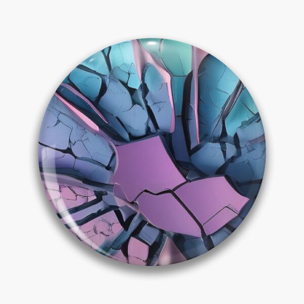 Item preview, 3D Shattered Cracked Surface Abstract — Iridescent Pastel Clay & Metallic Veins Texture designed and sold by LYAN-STORE.