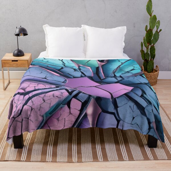 Item preview, 3D Shattered Cracked Surface Abstract — Iridescent Pastel Clay & Metallic Veins Texture designed and sold by LYAN-STORE.