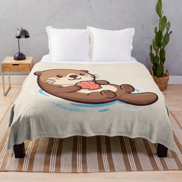 Item preview, Cute Sea Otter Holding a Scallop Shell designed and sold by Rariks.