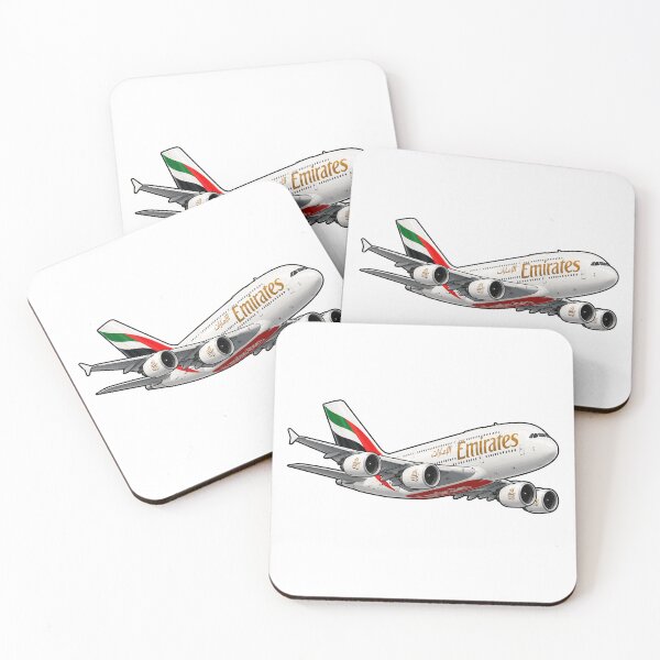 Item preview, Emirates Cute Animated A380 Sticker designed and sold by Aviation Sticker Shop.